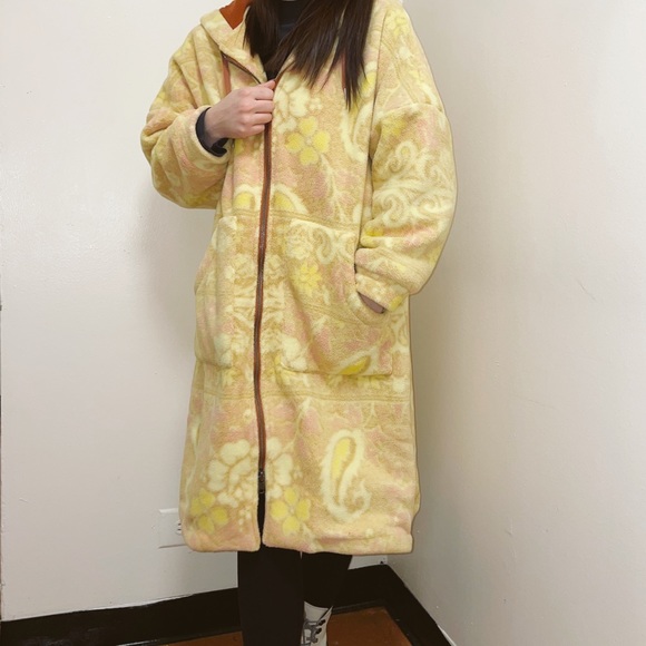 🎉LAST CHANCE🎉 FREE PEOPLE Cozy Printed Blanket Hoodie / Sunset Combo - Picture 7 of 13